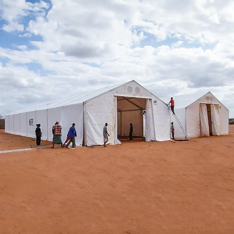 IFRC/ICRC/WFP/IOM 표준 난연성 자외선 방지 10x24m 텐트 이동식 보관 장치(MSU)