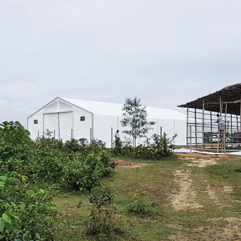 IFRC/ICRC/WFP/IOM 표준 난연성 자외선 방지 10x24m 텐트 이동식 보관 장치(MSU)