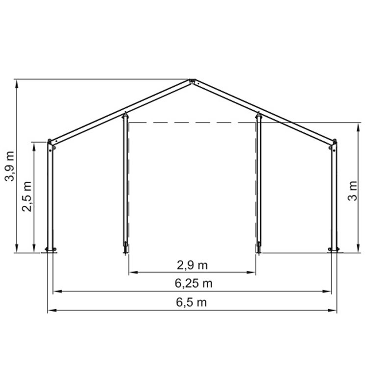 IFRC/ICRC/WFP/IOM 표준 6.5x8m 휴대용 텐트 모바일 저장 장치(MSU)