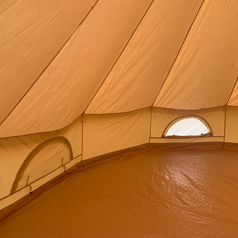 가족 캠핑을 위한 4m 4인 캔버스 벨 텐트