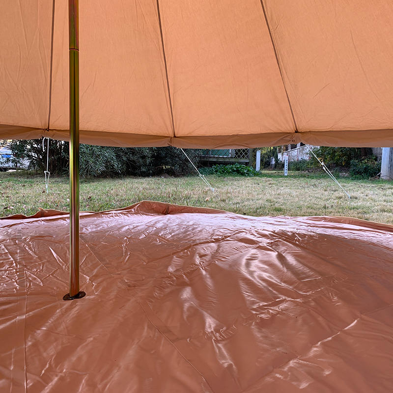 가족 캠핑을 위한 4m 4인 캔버스 벨 텐트