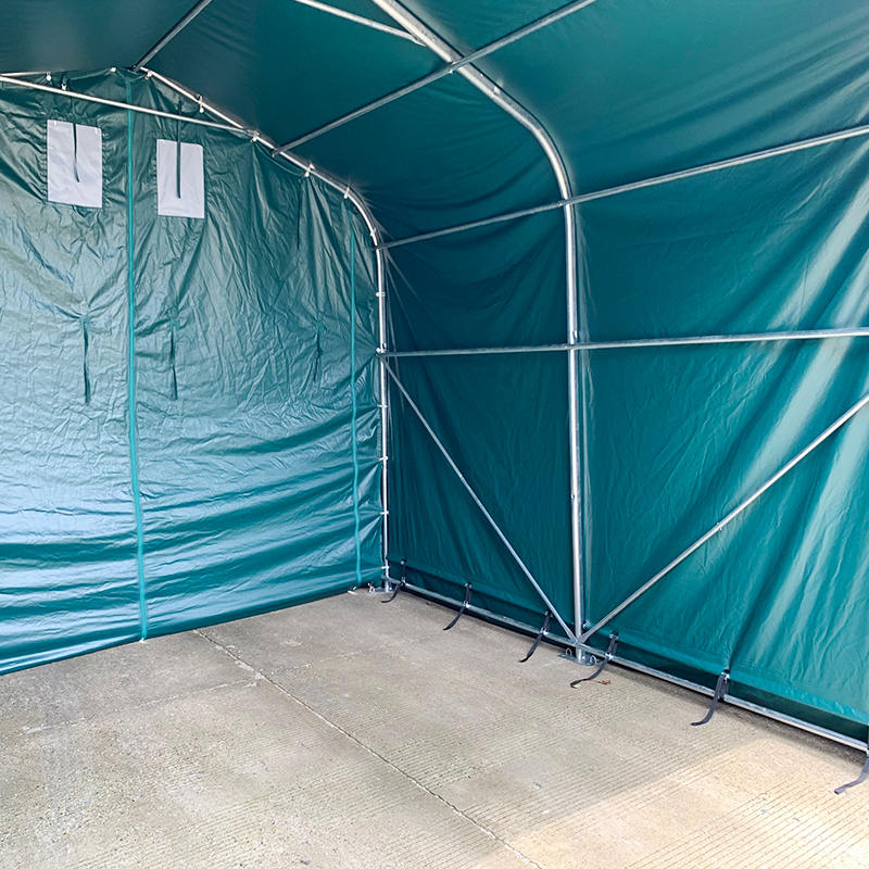 4x4m-2.6m 목장 그늘 보호소 헤비 듀티 야외 보관 창고 목장 보호소