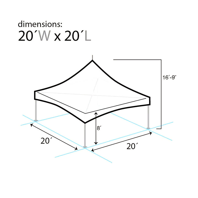 (6x6m) 알루미늄 피나클 20x20