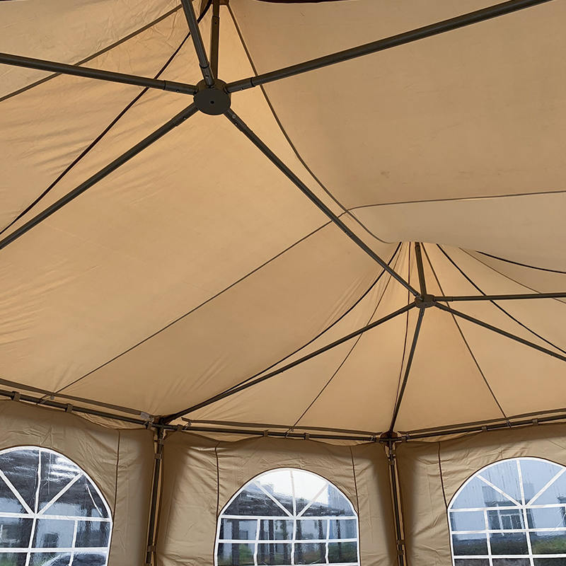 5x6.8m 전통적인 팔각형 탑 방수 PVC 파티 파빌리온 전망대 텐트